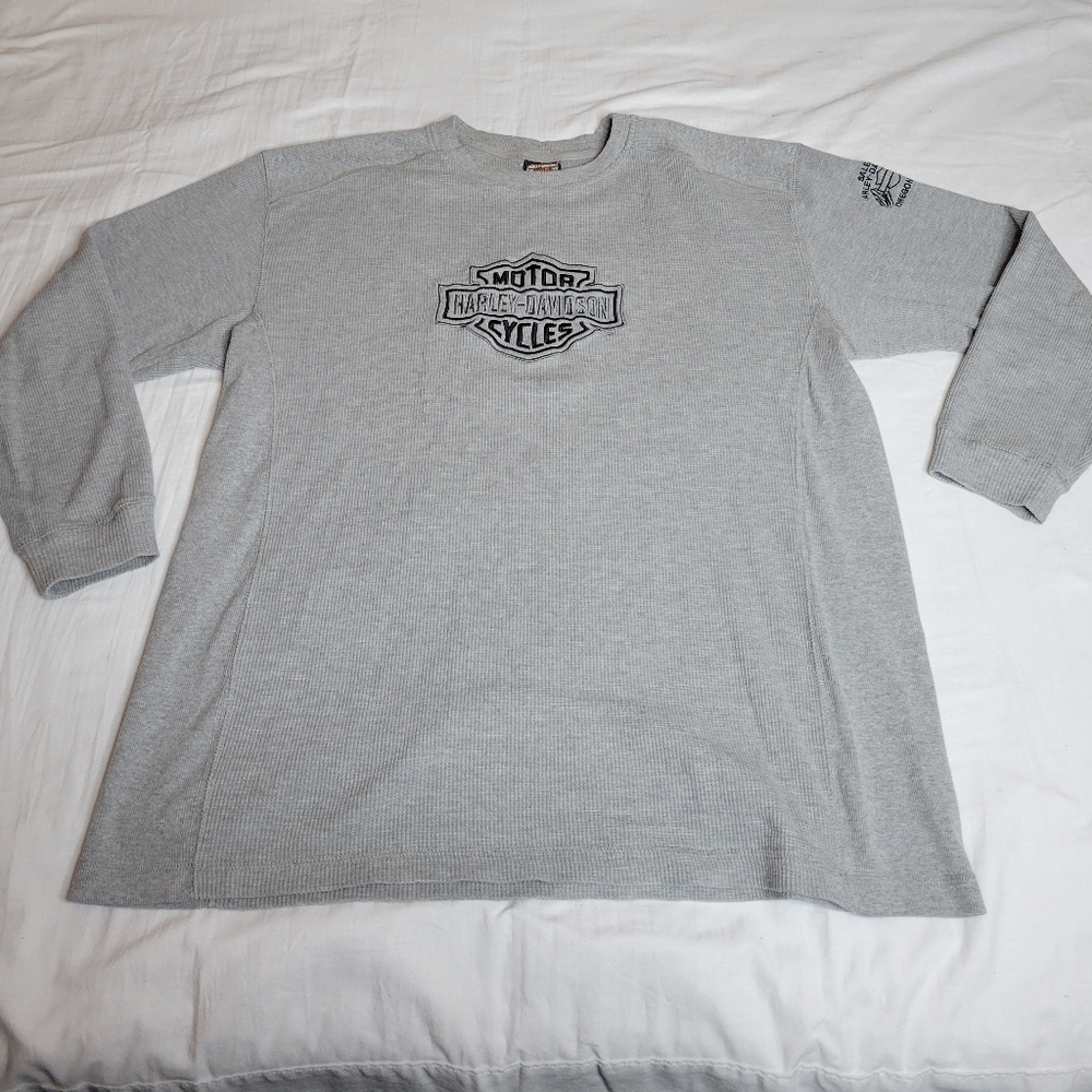 Harley-Davidson  Stitched Thermal Long Sleeve Sweater